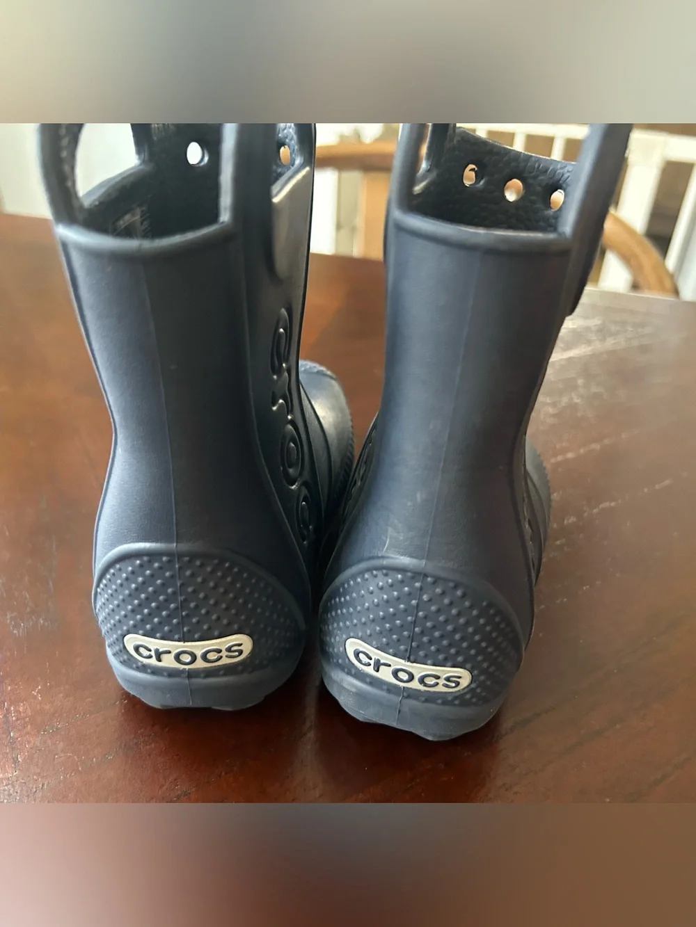 CROCS Kids Black Rain & Snow Pull-On Boots size C7